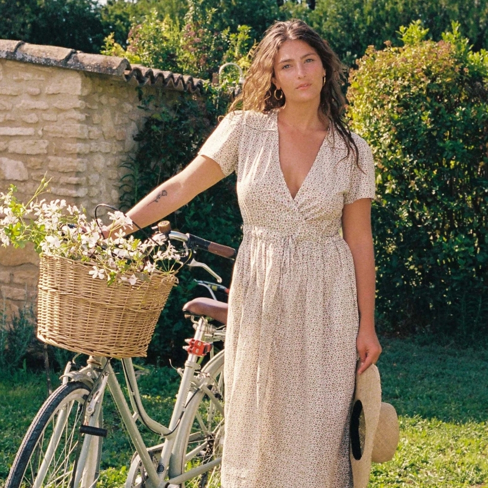 Christy Dawn "The Dawn Dress" Creme Strawberry